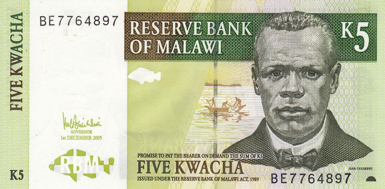 Malawi | 5 Kwacha Banknote | 1997 - 2005 | John Chilembwe | Villagers Mashing Grain