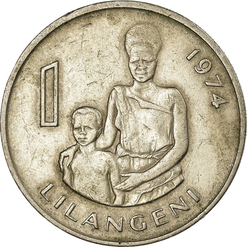 Kingdom of Swaziland | 1 Lilangeni Coin | King Sobhuza II | Mother and Child | Km:13 | 1974 - 1979