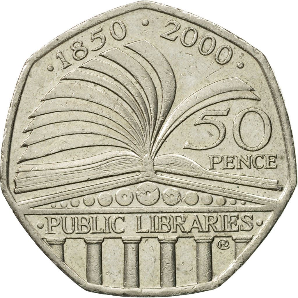 United Kingdom | 50 Pence Coin | Public Libraries | Km:1004 | 2000 - 2009