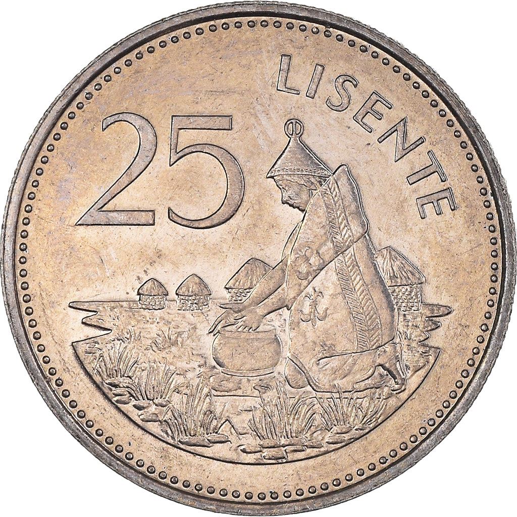 Lesotho | 25 Lisente Coin | Moshoeshoe II | Km:20 | 1979 - 1989