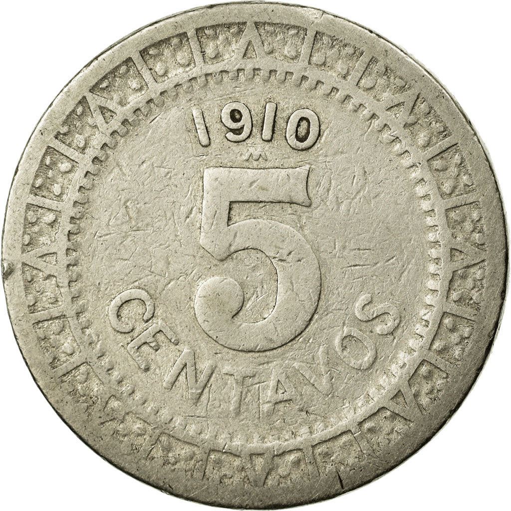 Mexico | 5 Centavos Coin | Nickel | Coat of Arms | Km:421 | 1905 - 1914