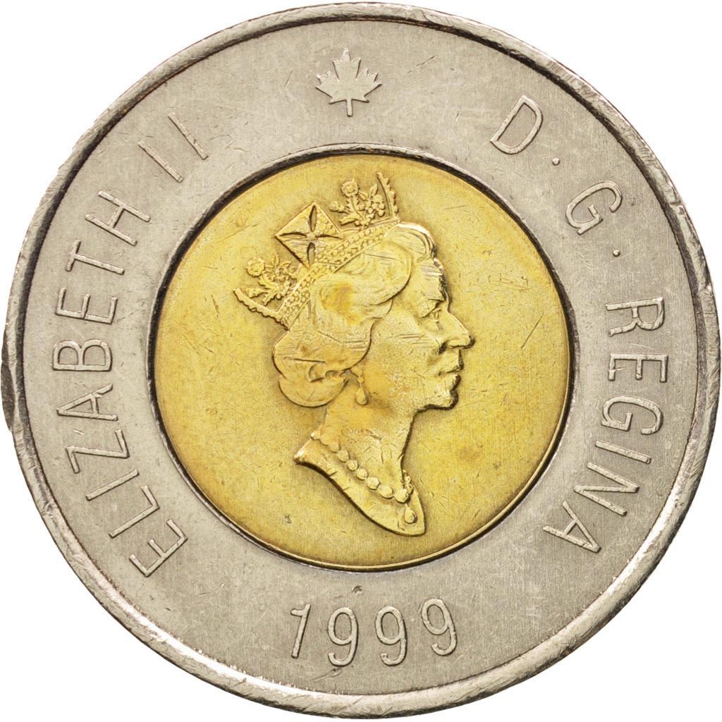 Canada | 2 Dollars Coin | Inuit drummer | Bimetallic | KM:357 | 1999