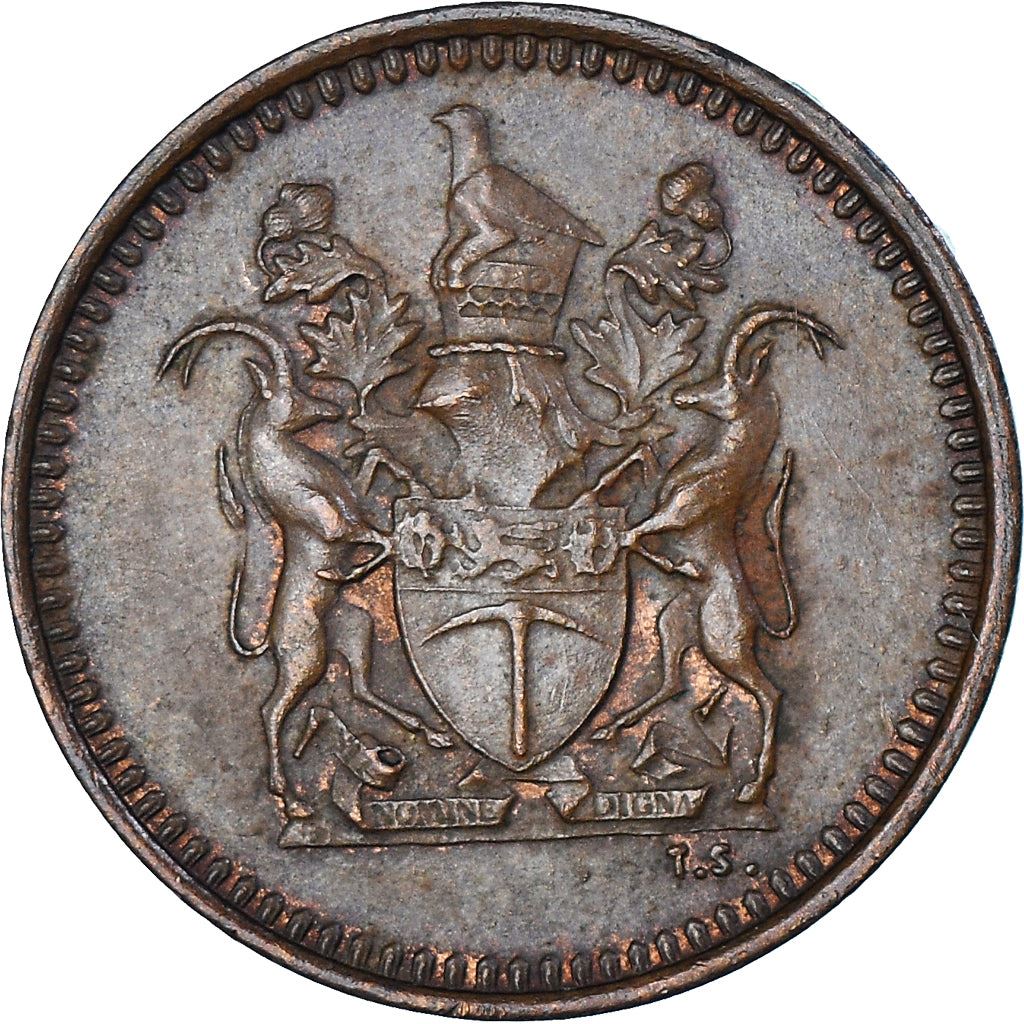 Rhodesia | 1/2 Cent Coin | Antelopes | Km:9 | 1970 - 1977