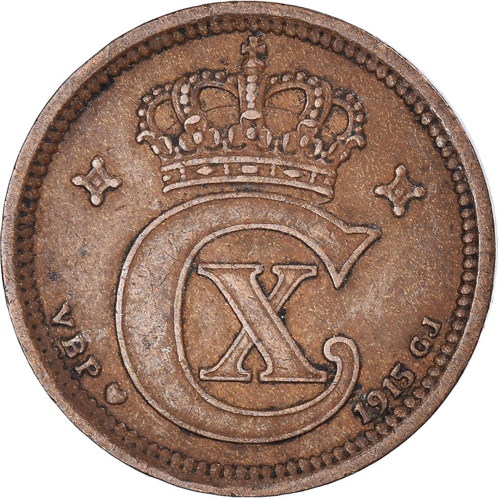 Denmark | 2 Ore Coin | Monogram | Km:813 | 1913 - 1923