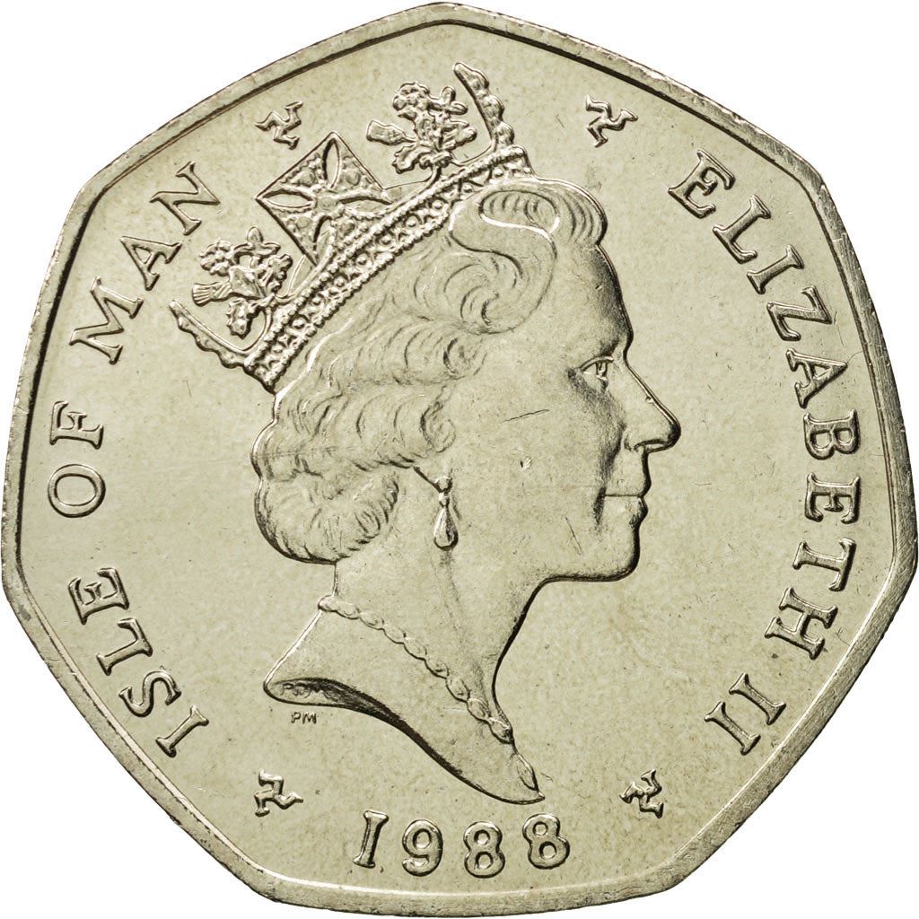 Isola di Man | Moneta da 50 Pence | Tecnologia | Km:212 | 1988 - 1995