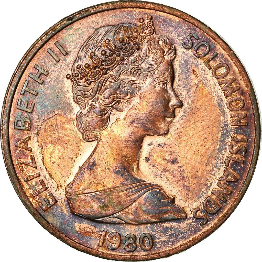 Solomon Islands | 2 Cents Coin | Elizabeth II | Eagle Spirit | Km:2 | 1977 - 1983