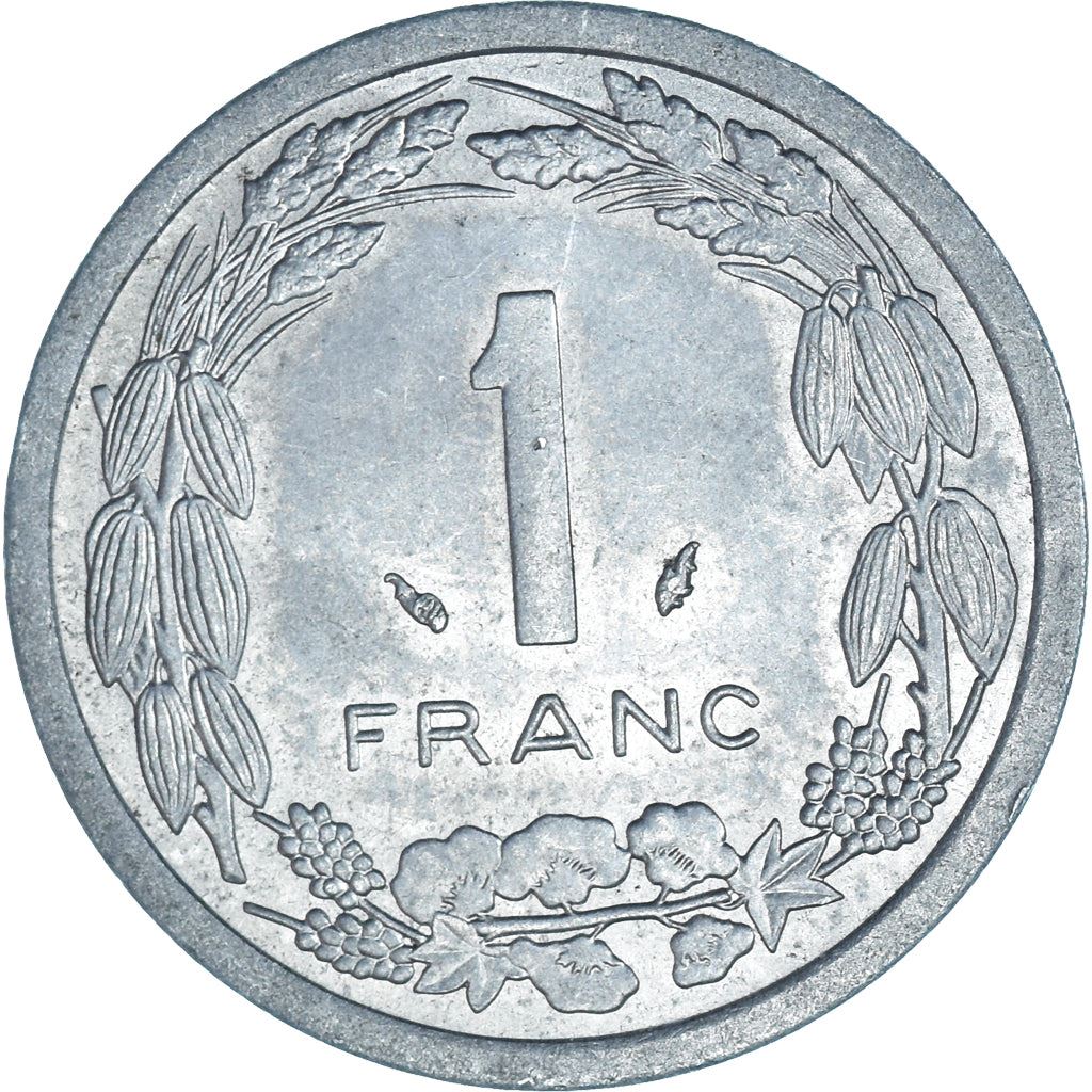 Central African States | 1 Franc Cfa Coin | Antelope | Crops | Km:8 | 1974 - 2003