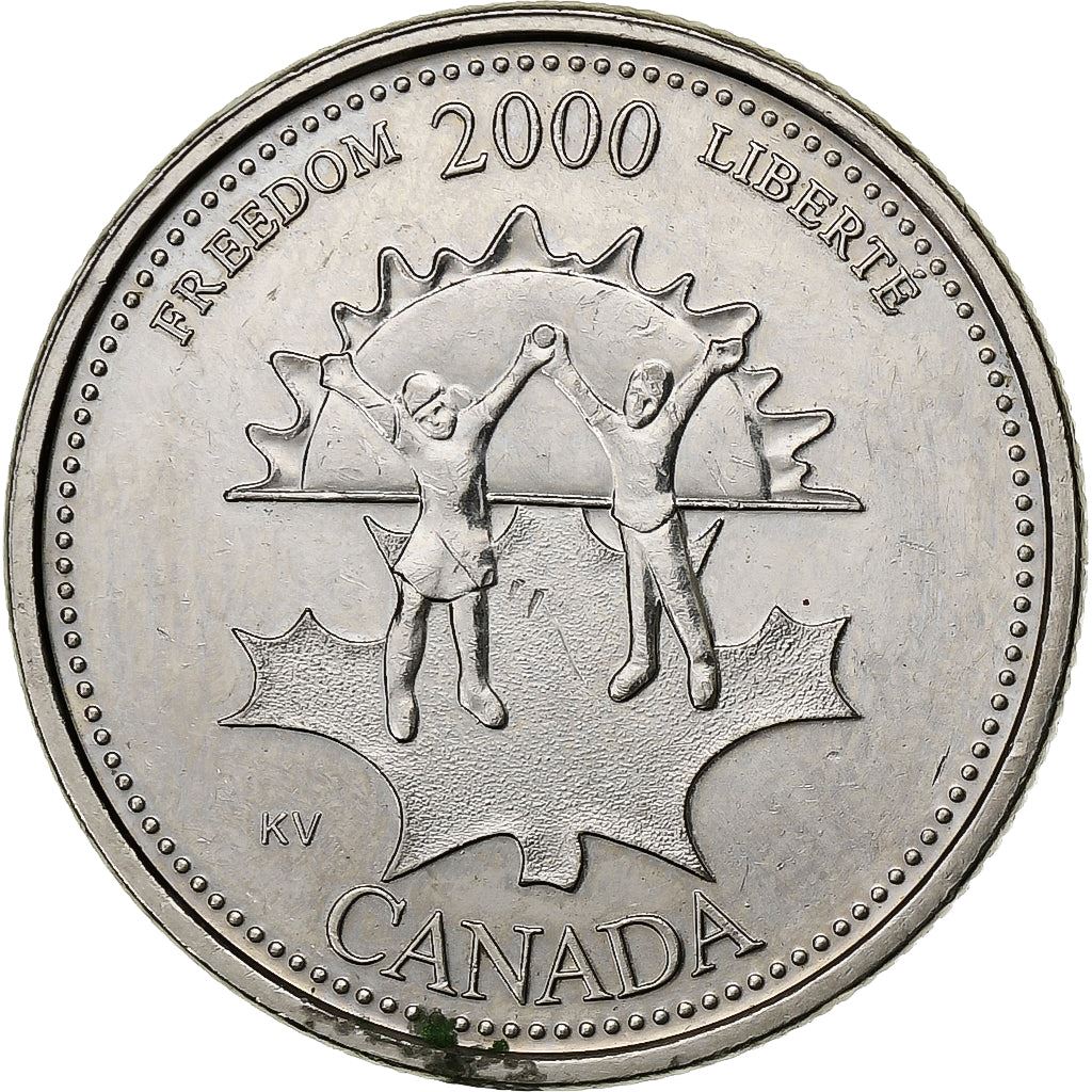 Canada | 25 Cents Coin | Freedom | Nickel | KM:374 | 2000