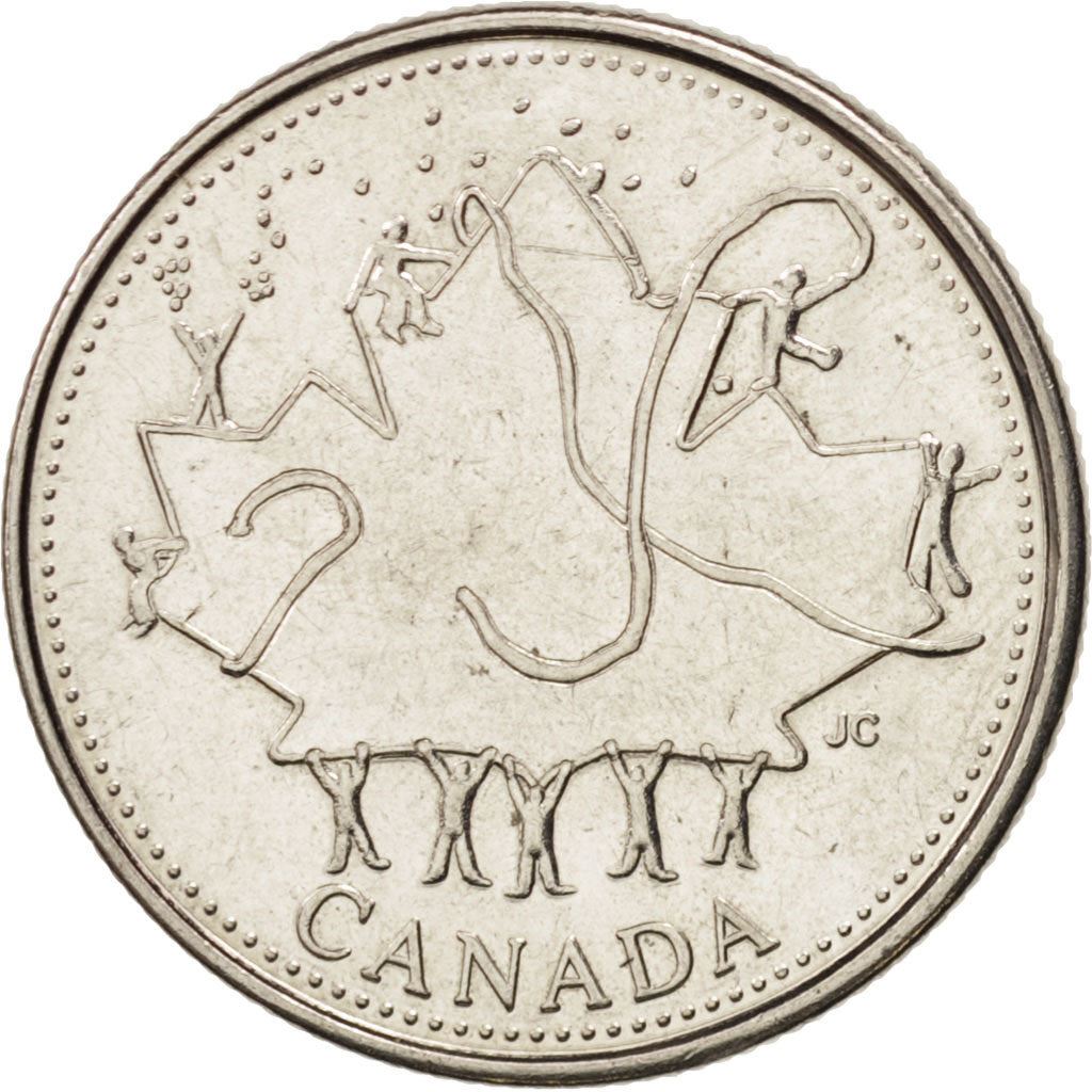 Canada | 25 Cents Coin | Canada Day | Nickel plated steel | KM:451 | 2002