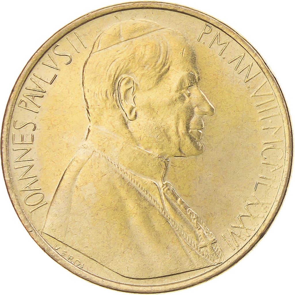 Vatican City | 200 Lire Coin | Archangel Michael | Km:196 | 1986