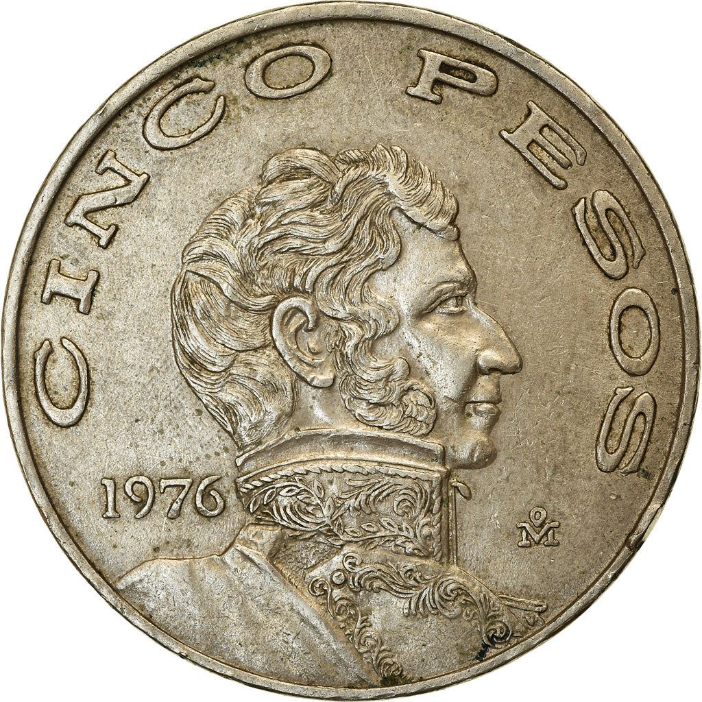 Mexico | 5 Pesos Coin | Vicente Guerrero | Km:472 | 1971 - 1978
