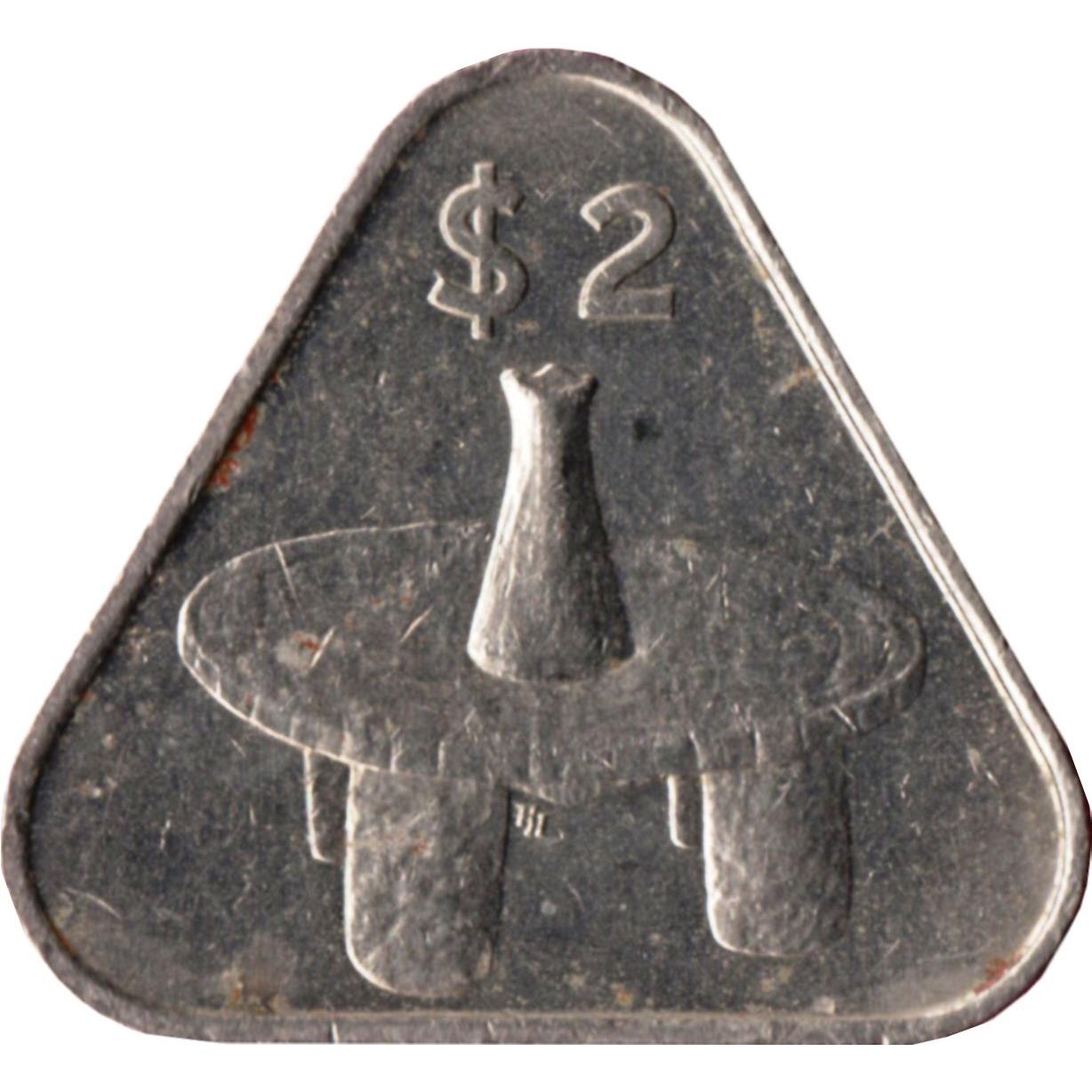 Cook Islands | 2 Dollars Coin | Elizabeth II | Pestle and Mortar | KM:417 | 2003 - 2010