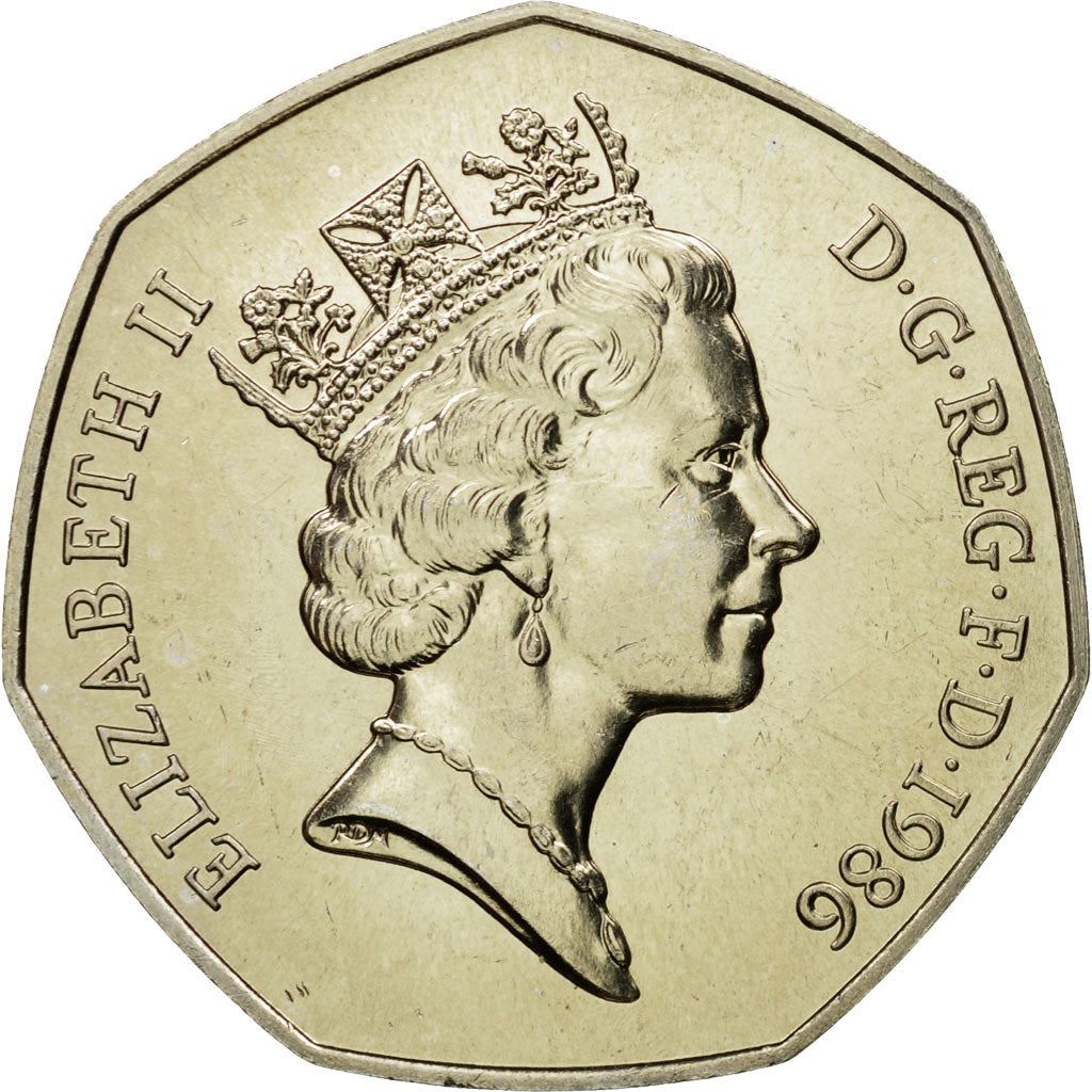United Kingdom | 50 Pence Coin | Elizabeth II | Km:940.1 | 1985 - 1997