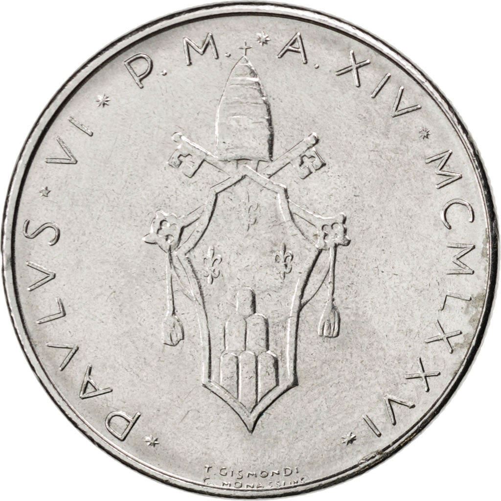 Vatican City | 100 Lire Coin | Dove | Km:122 | 1970 - 1977