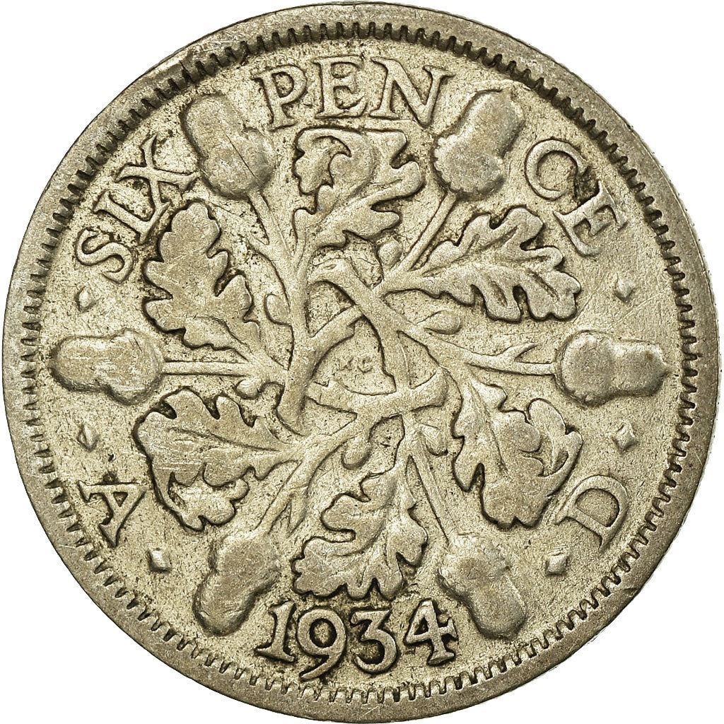 United Kingdom | 6 Pence Coin | George V | KM:832 | 1927 - 1936