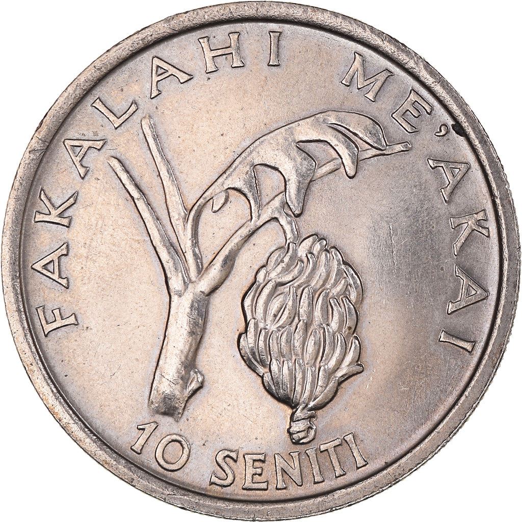 Tonga | 10 Seniti Coin | King Tupou IV | Banana | FAO | Km:69 | 1981 - 1996