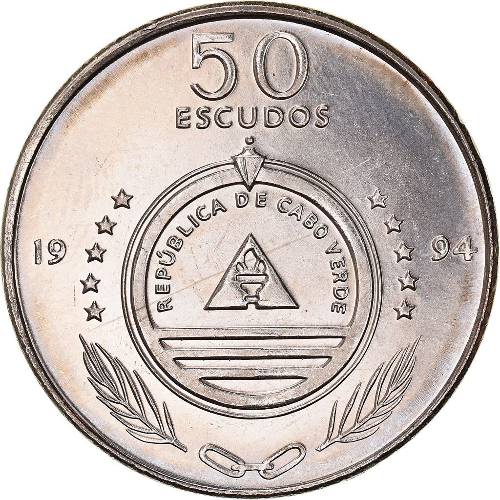 Cape Verde 50 Escudos Coin | Cape Verde Sparrow | KM37 | 1994