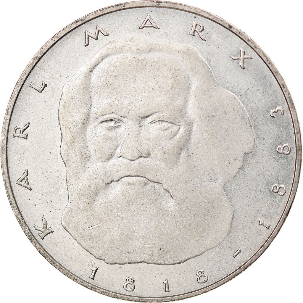 Germany 5 Deutsche Mark Coin | Karl Heinrich Marx | Eagle | KM158 | 1983