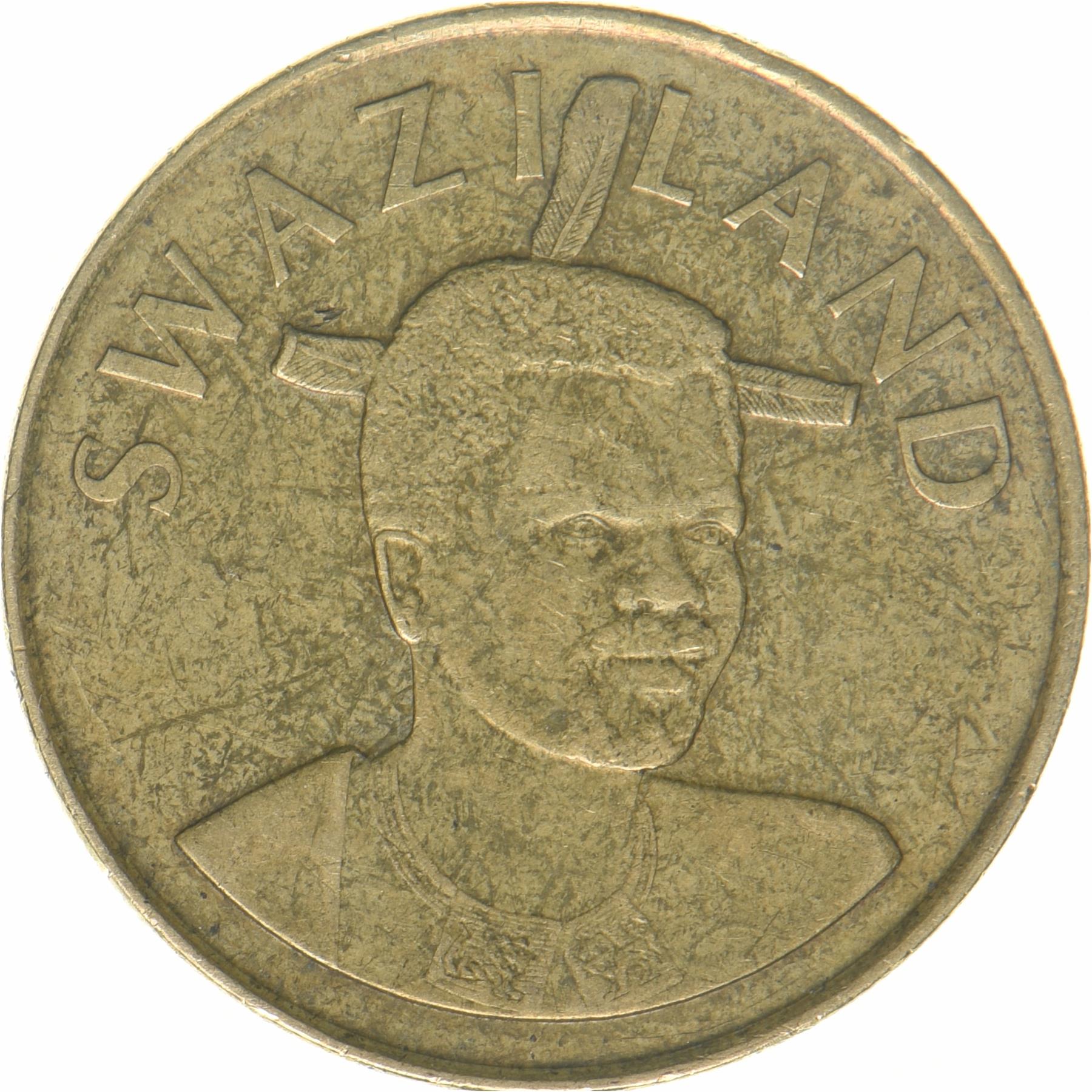Kingdom of Swaziland | 2 Emalangeni Coin | King Mswati III | Lilies | KM:67 | 2015