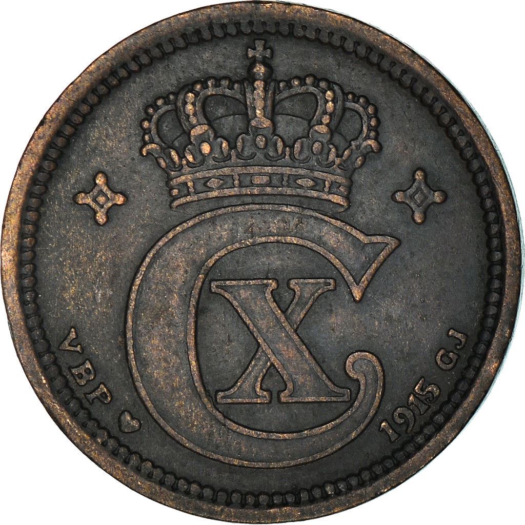 Denmark | 2 Ore Coin | Monogram | Km:813 | 1913 - 1923