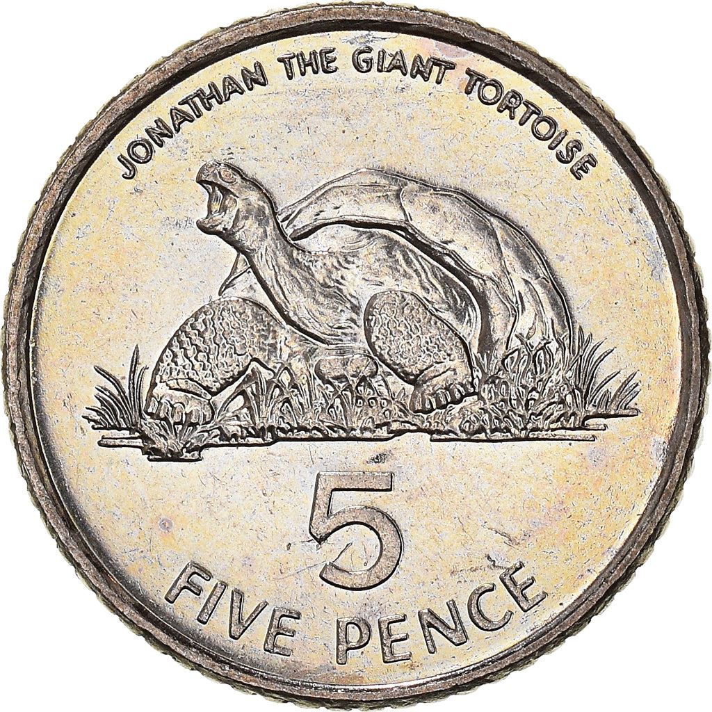 Sant'Elena e Ascensione | Moneta da 5 Pence | Elisabetta II | Tartaruga Gigante | Km:22 | 1998 - 2006