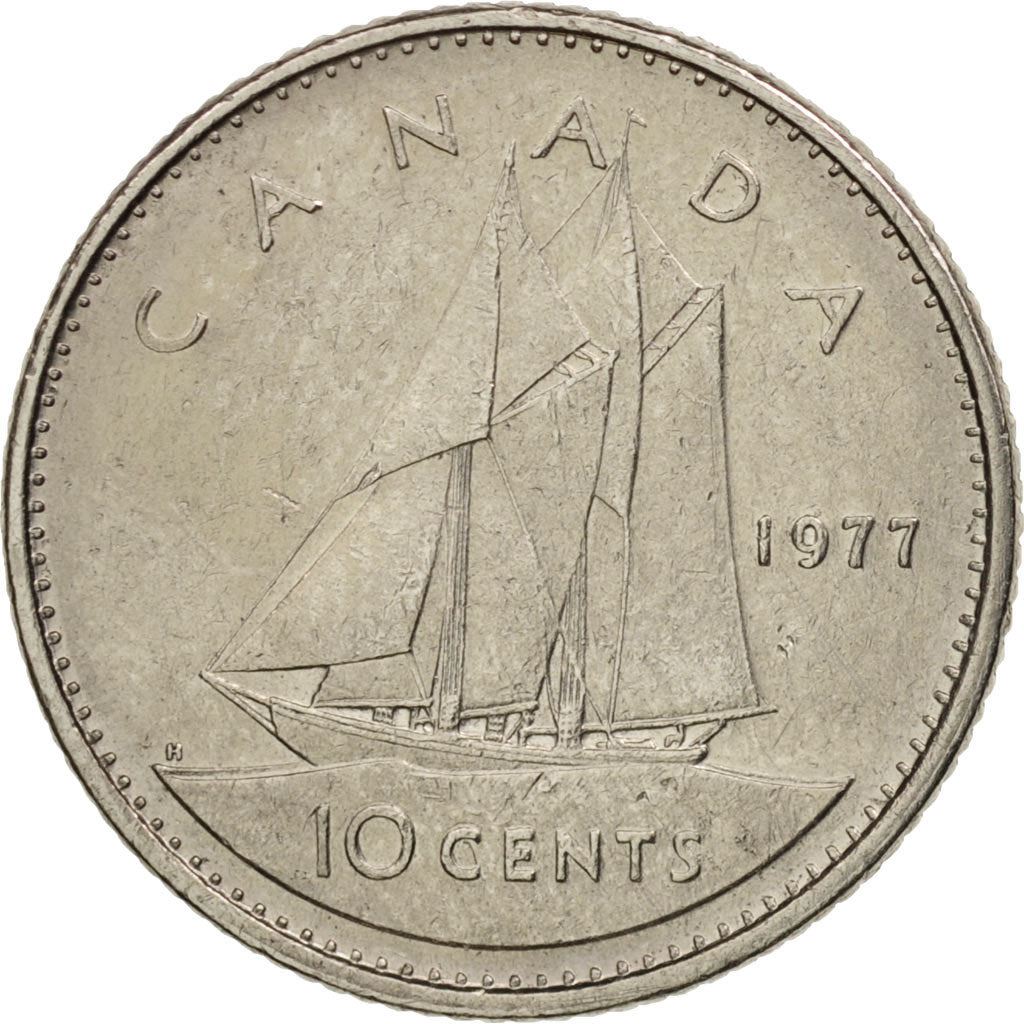 Canada | 10 Cents Coin | Nickel | 2nd portrait | KM:77 | 1969-1989