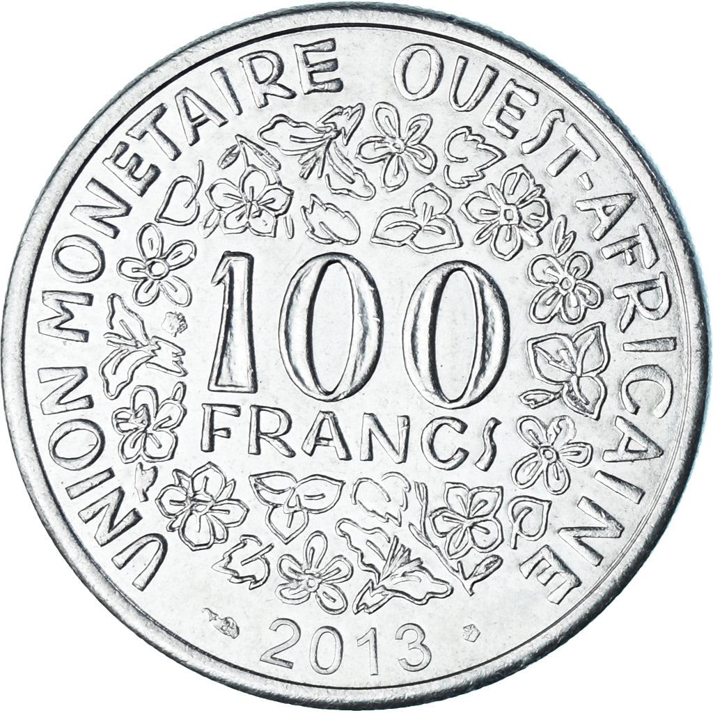 Western African States | 100 Francs Cfa Coin | Emblem of Central Bank | Flowers | Km:19 | 2006 - 2024