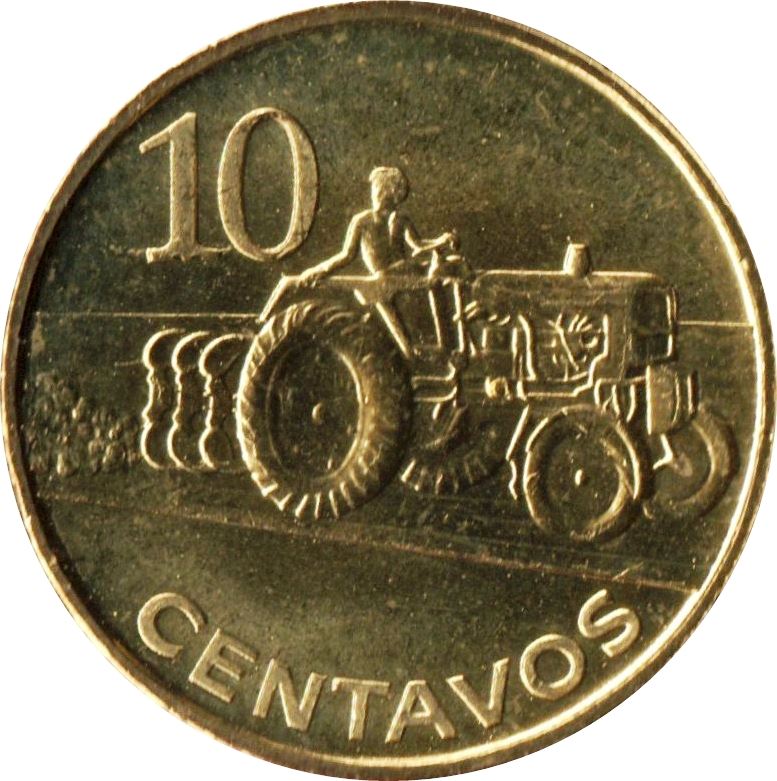 Mozambique | 10 Centavos Coin | Farmer | Tractor | Km:134 | 2006