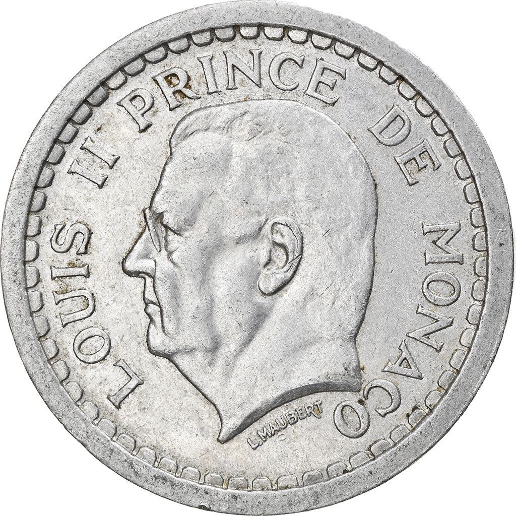 Monaco | 2 Francs Coin | Louis II | Km:121 | 1943