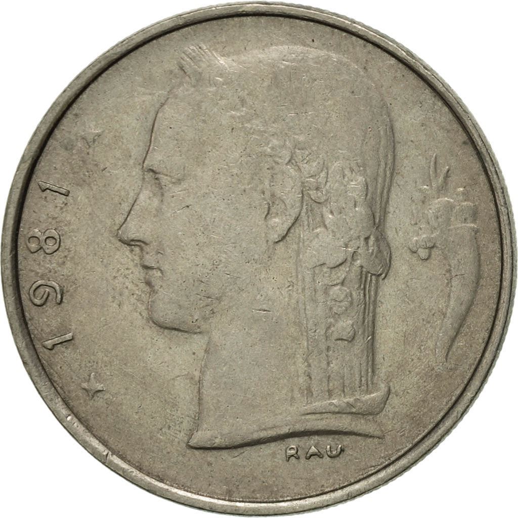 Belgian Coin 1 Franc - Baudouin I Belgique | Cornucopia | Oak | KM142 | 1950 - 1988