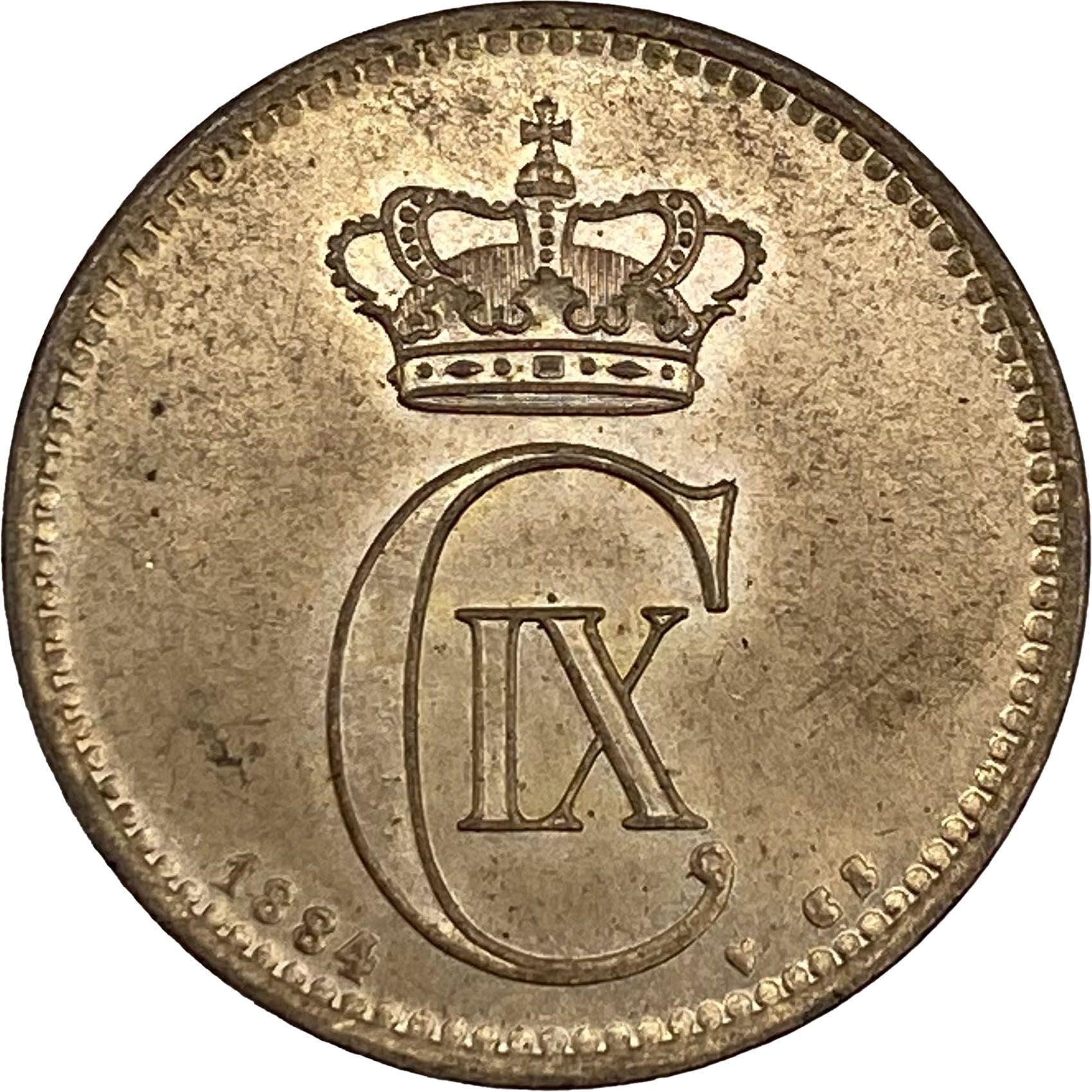 Denmark | 5 Ore Coin | Monogram | Km:794 | 1874 - 1906