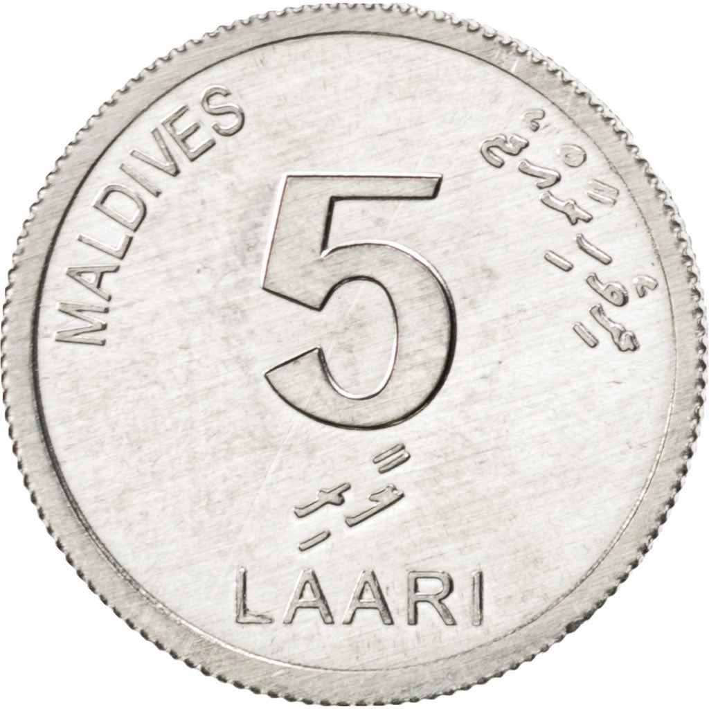 Maldives | 5 Laari Coin | Bonito fish | Km:114 | 2012