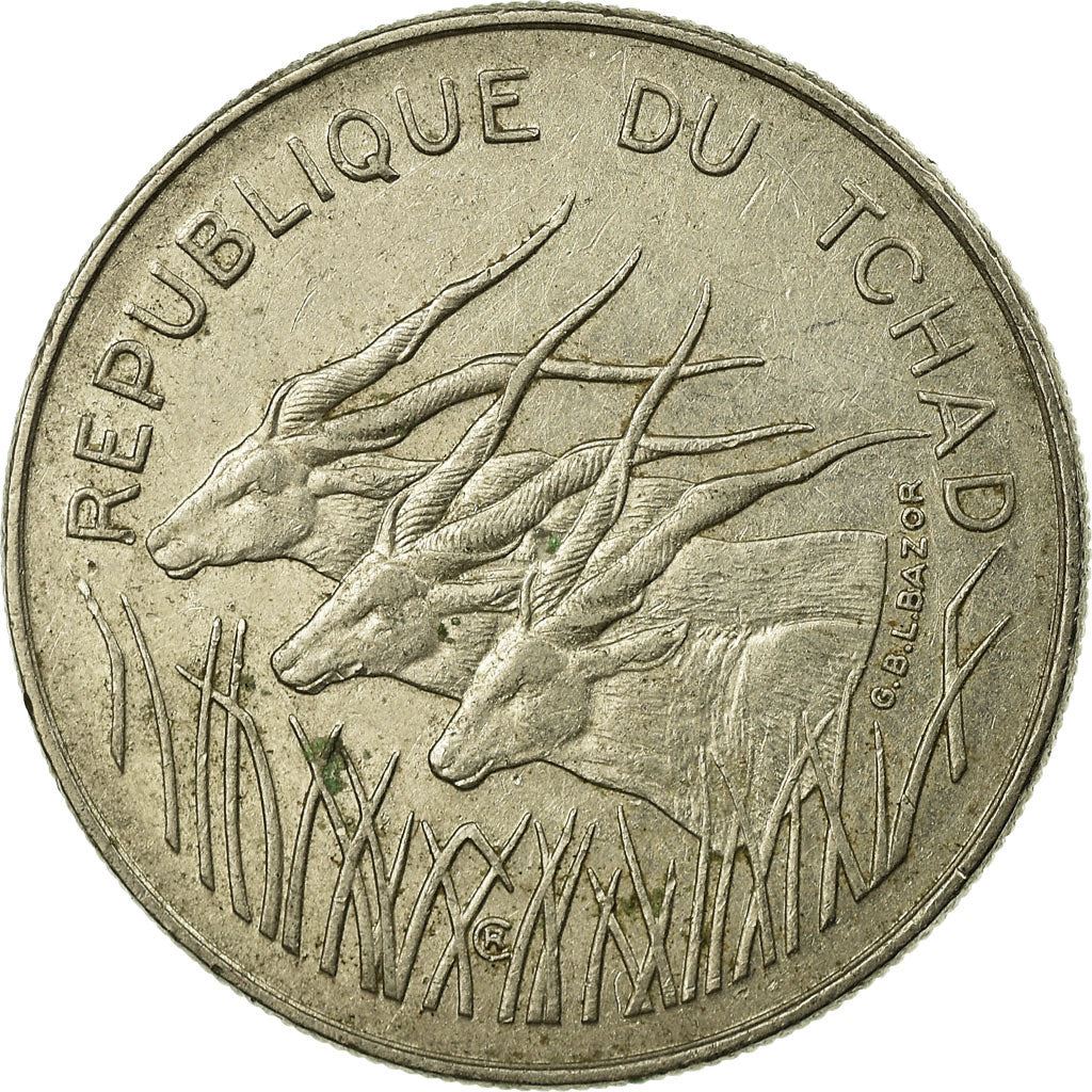 Chad | 100 Francs Coin | Giant Eland | Km:2 | 1971 - 1972