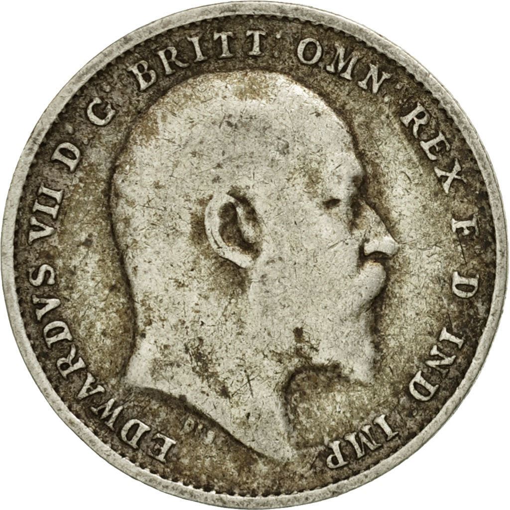 United Kingdom | 3 Pence Coin | Edward VII | Km:797 | 1902 - 1910