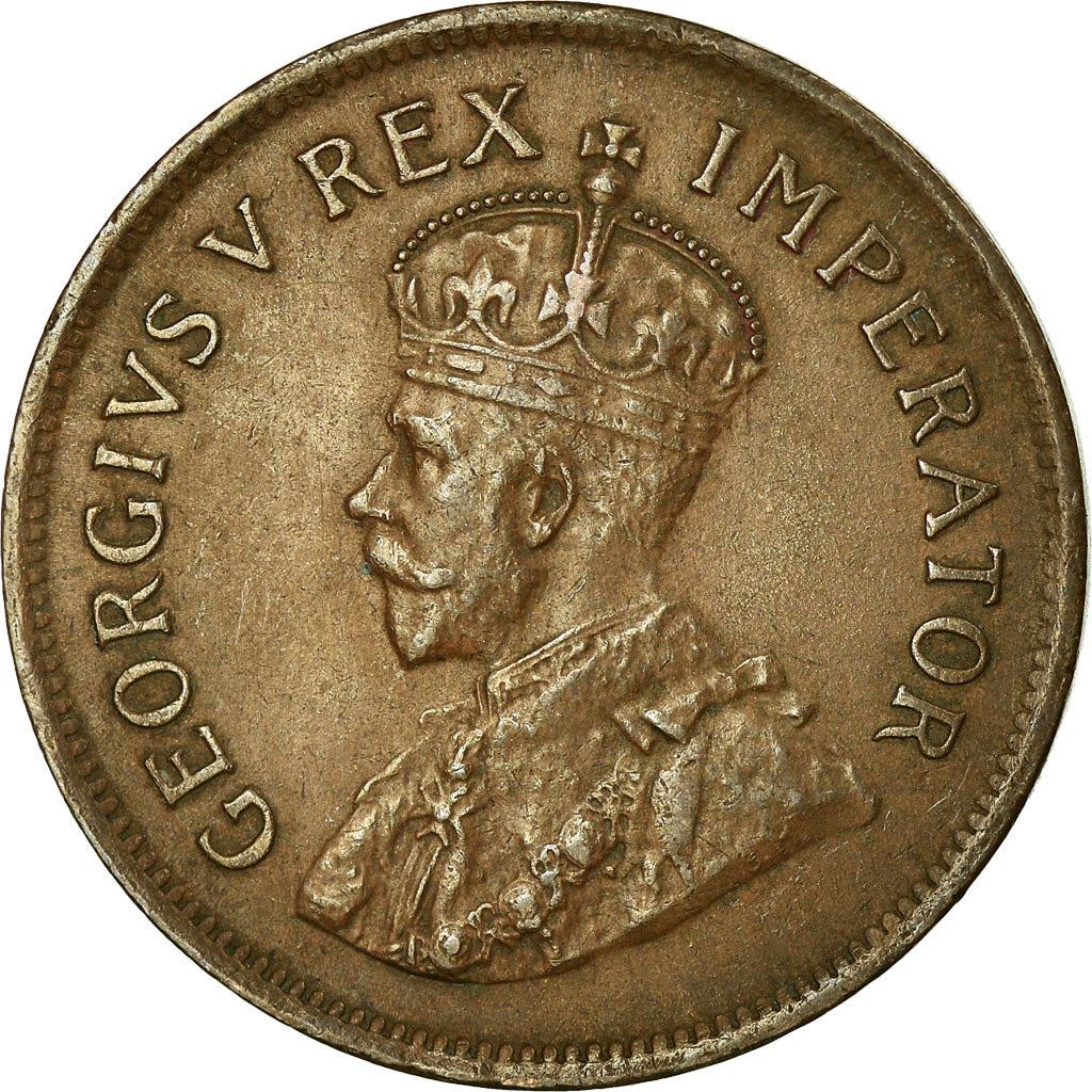 South Africa | 1/2 Penny Coin | King George V | Ship Drommedaris | KM:13.2 | 1928 - 1931