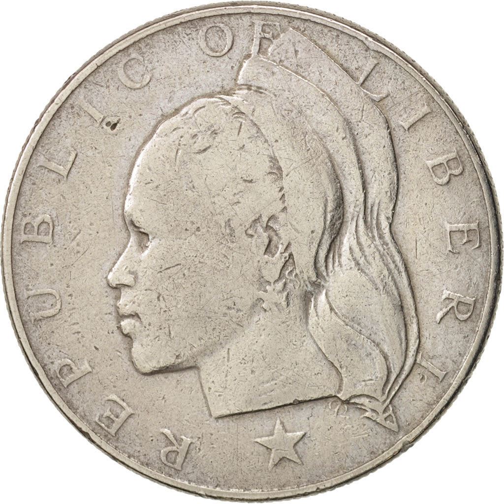 Liberia | 50 Cents Coin | Olive Branches | Km:17A | 1966 - 1990