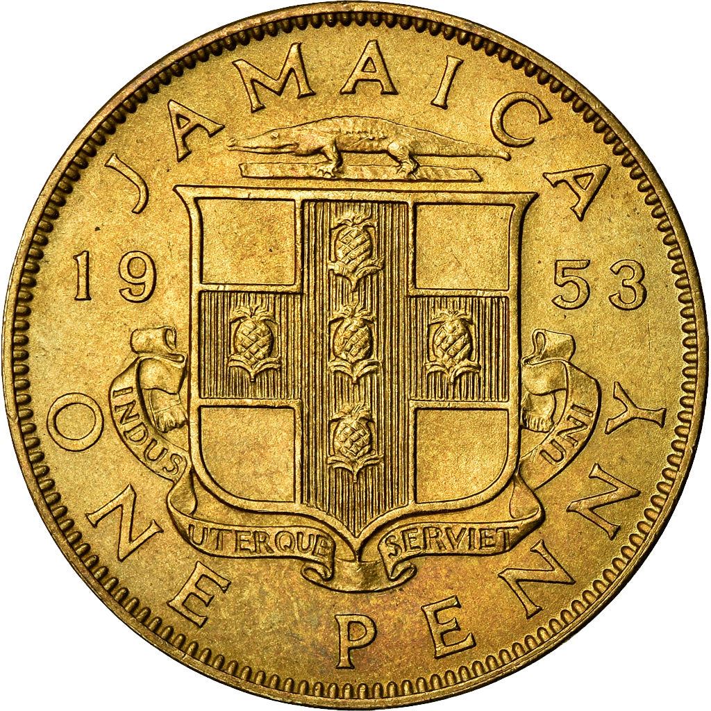 Jamaica | 1 Penny Coin | Queen Elizabeth II | Km:37 | 1953 - 1963