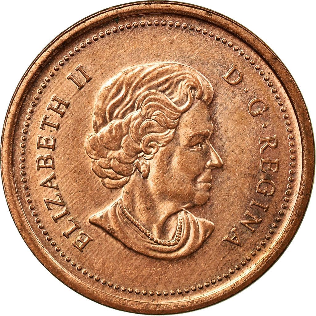 Canada | 1 Cent Coin | Copper plated zinc | 4th portrait; non-magnetic | KM:490 | 2003-2012