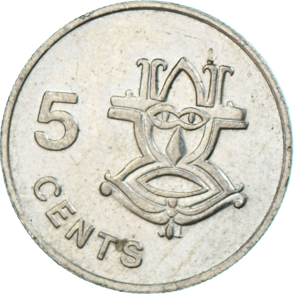 Solomon Islands | 5 Cents Coin | Elizabeth II | Native Mask | Km:26 | 1987 - 1989