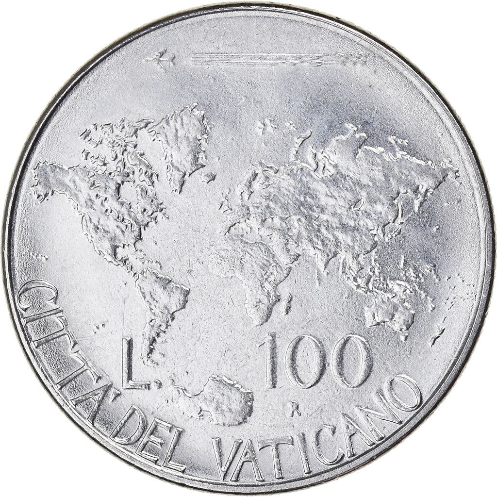 Vatican City | 100 Lire Coin | John Paul II | Km:188 | 1985