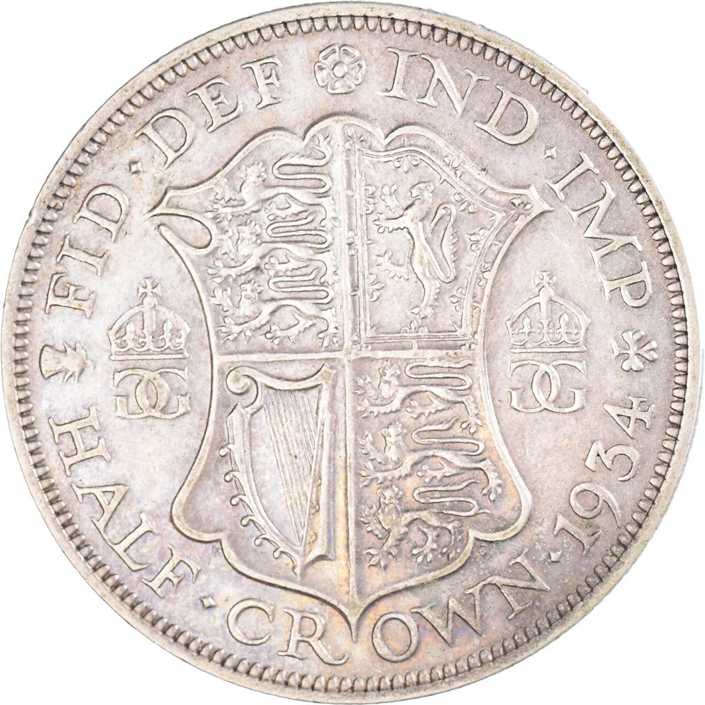 United Kingdom | 1/2 Crown Coin | George V | KM:835 | 1927 - 1936