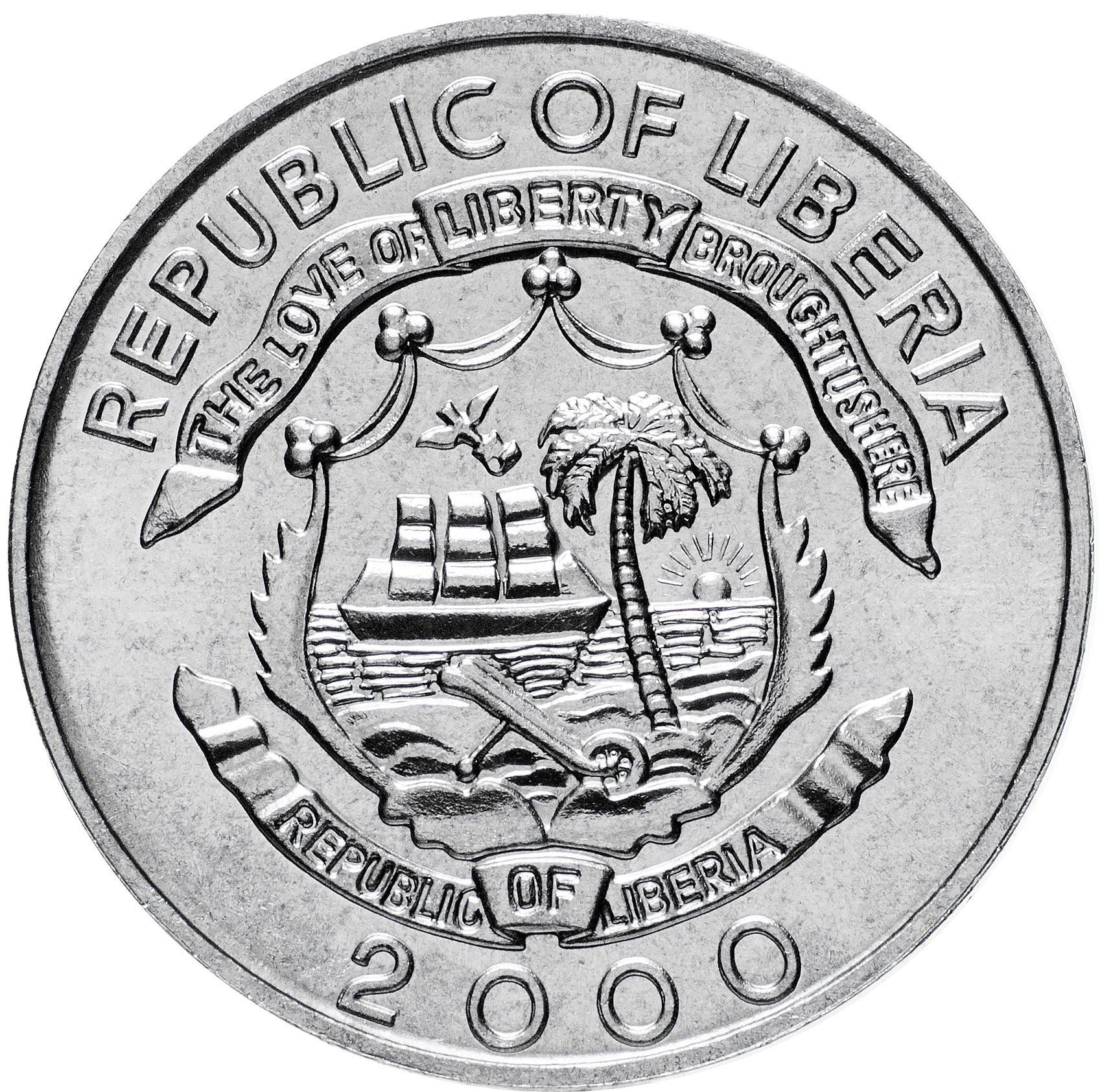 Liberia | 5 Cents Coin | Dragon | KM:474 | 2000