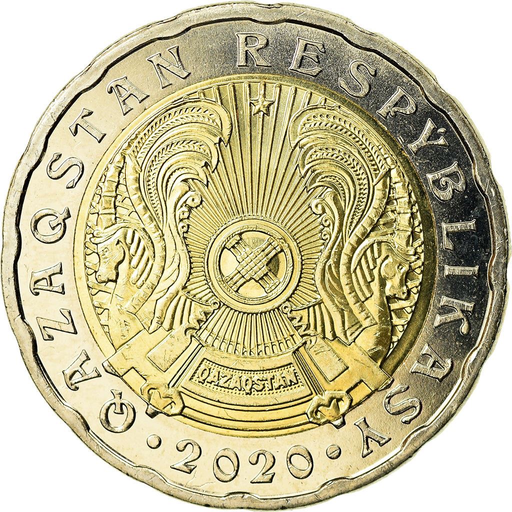 Kazakhstan | 200 Tenge Coin | Bimetallic | Coat of Arms | Km:505 | 2020 - 2023