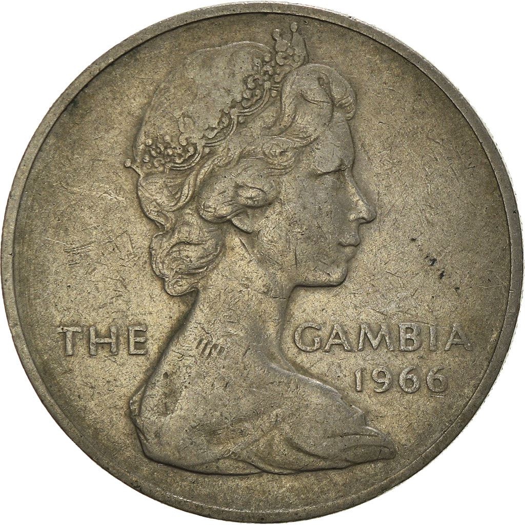 The Gambia | 2 Shillings Coin | African Ox | Km:5 | 1966