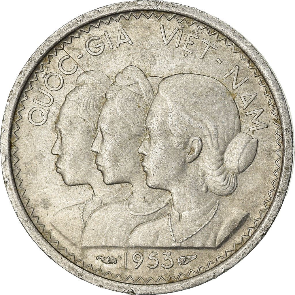 South Vietnam | 10 Su Coin | Rice plant | Km:1 | 1953