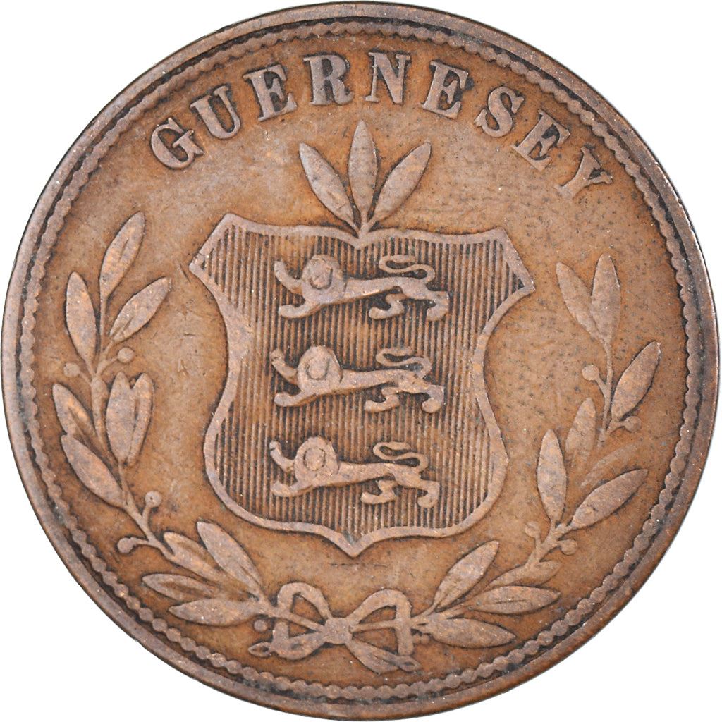 Guernsey 8 Doubles Coin | KM7 | 1864 - 1911