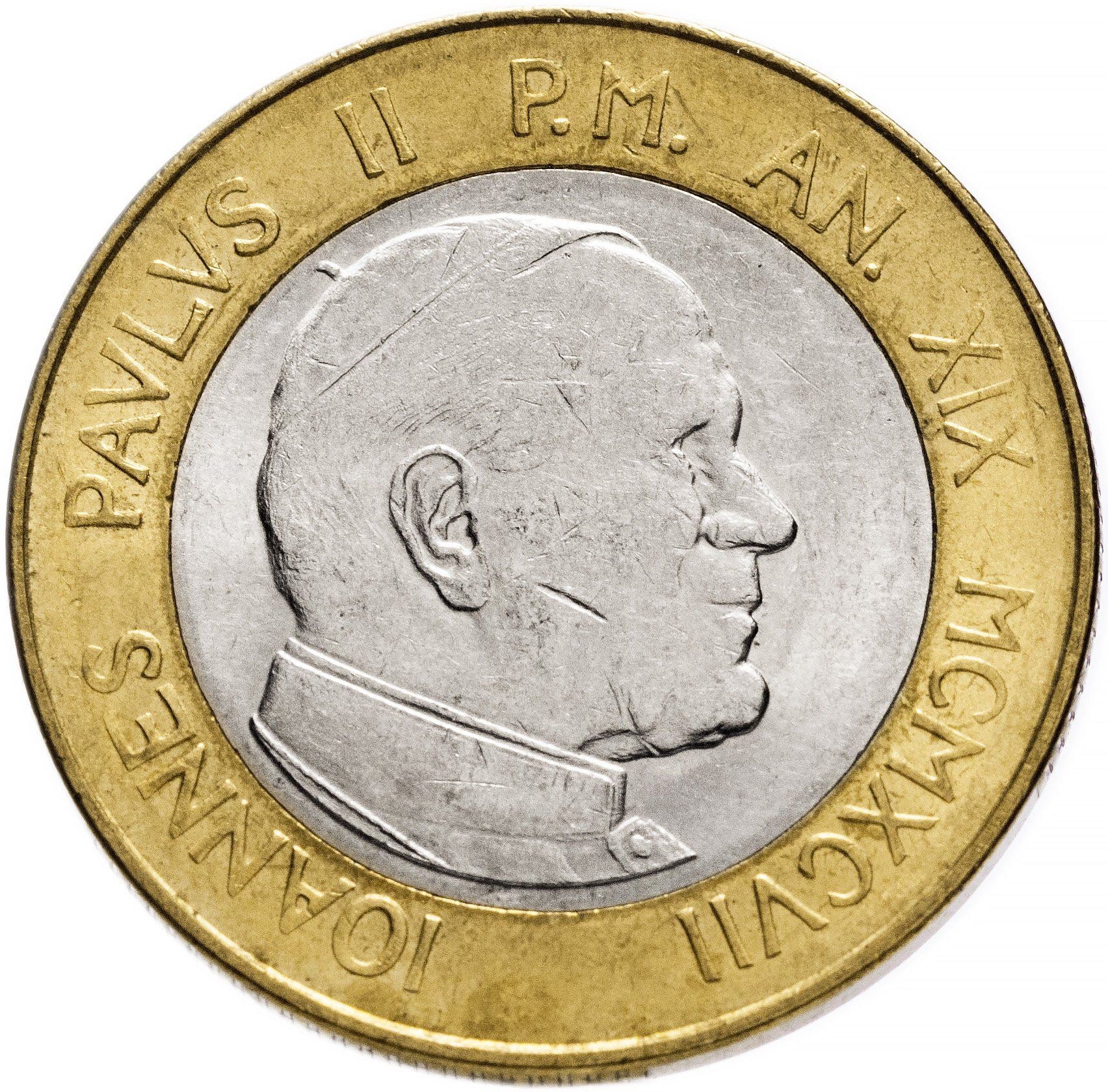 Vatican City | 1000 Lire Coin | John Paul II | Km:299 | 1998