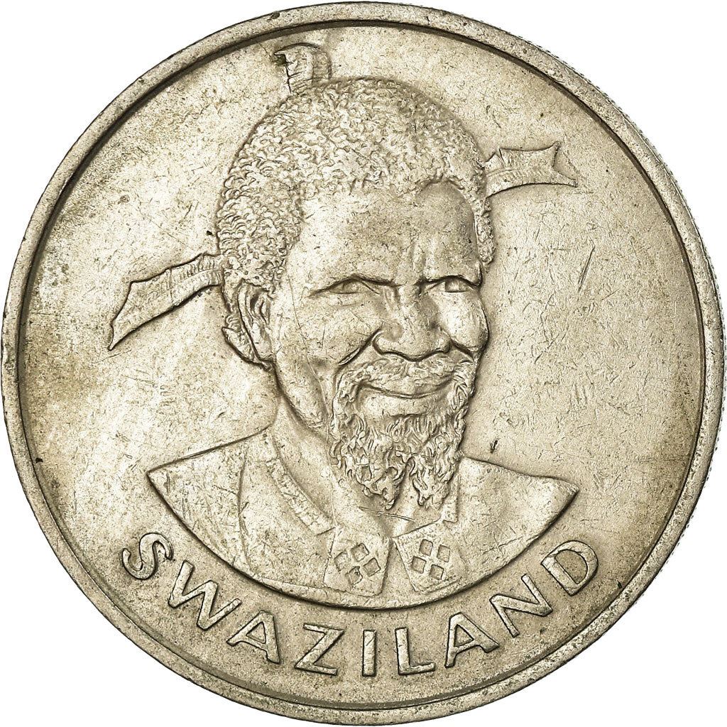 Kingdom of Swaziland | 1 Lilangeni Coin | King Sobhuza II | Mother and Child | Km:13 | 1974 - 1979