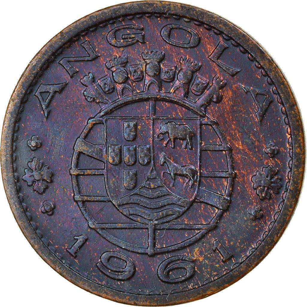 Angola | 50 Centavos Coin | Horse | Elephant | Shield | Km:75 | 1953 - 1961