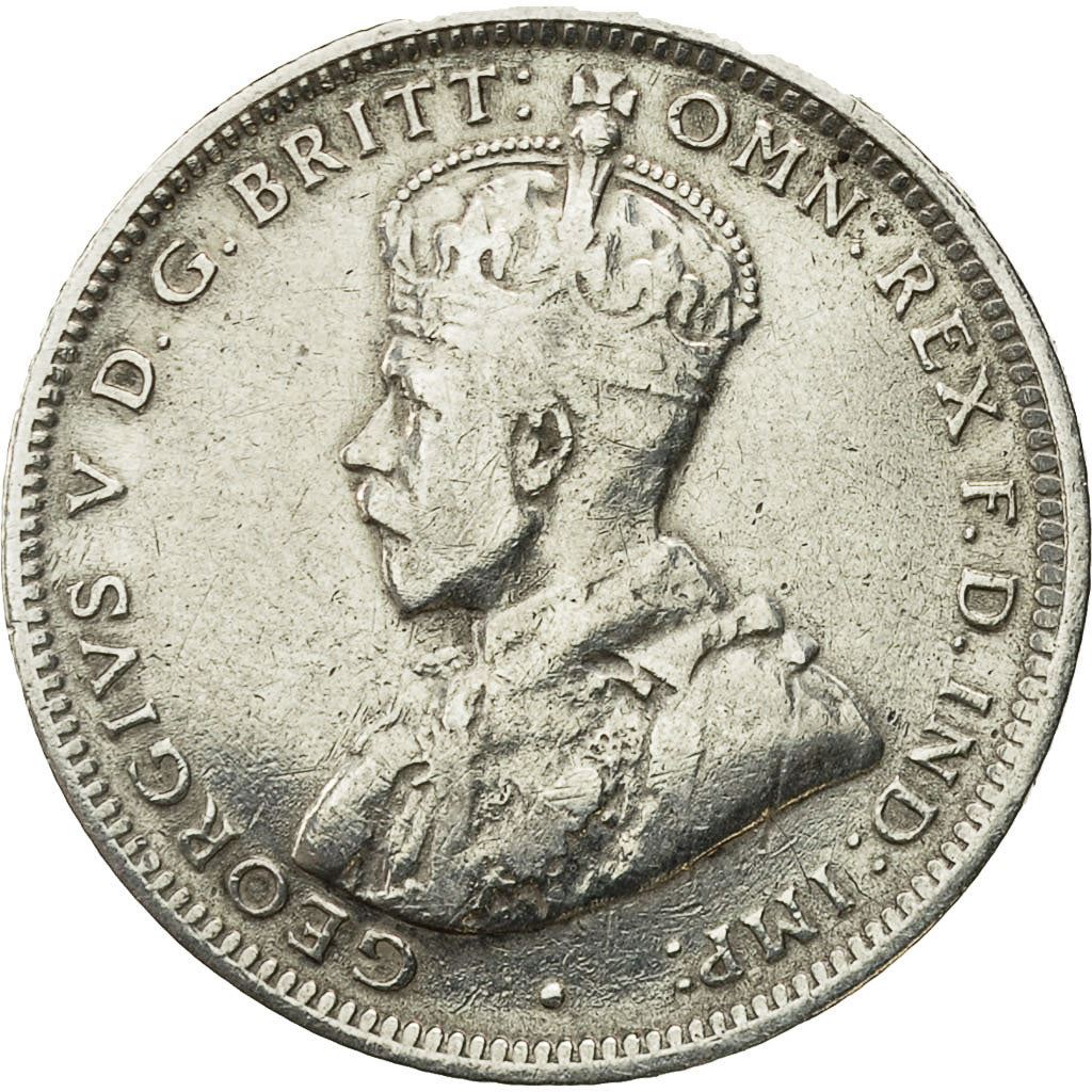 British West Africa | 1 Shilling Coin | Palm Tree | George V | Km:12 | 1913 - 1920